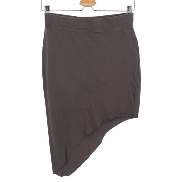 Frank & Eileen Tee Lab Women Small Gray Asymmetrical Hem Pull On Skirt Cotton - Picture 1 of 9